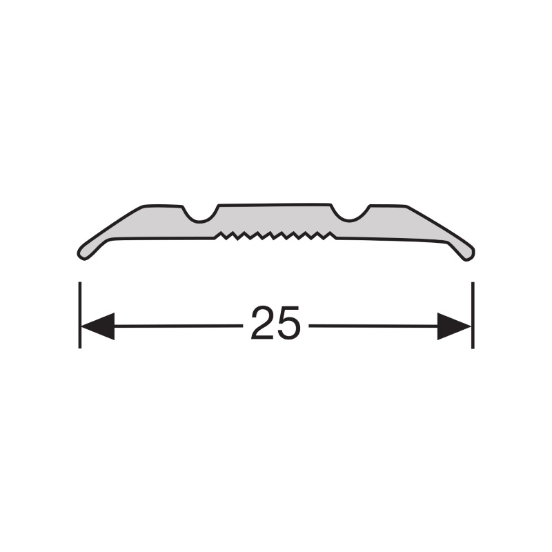 Vloer-Profielen - Dilatatieprof. zelfkl. 25 mm alu zwart - Profiel - Afbeelding 2