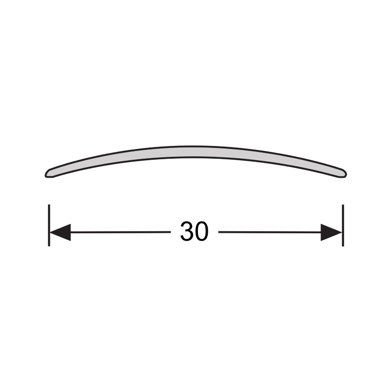 Vloer-Profielen - Dilatatieprof. zelfkl. 30 mm alu RVS - Profiel - Afbeelding 2