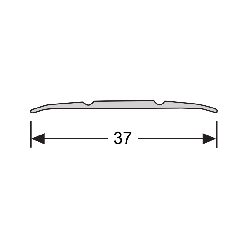 PPC - Dilatatieprof. zelfkl. 37 mm alu wit - Profiel - Afbeelding 2