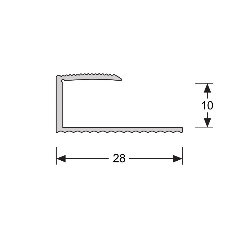 PPC - U-profiel 10,1 mm RVS - Profiel