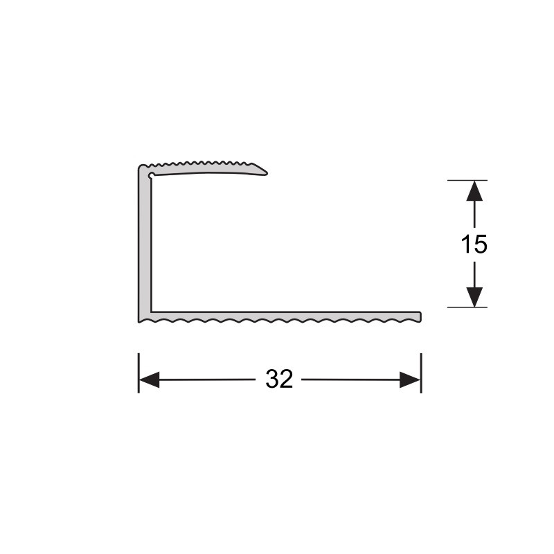 PPC - U-profiel 15,6 mm RVS - Profiel - Afbeelding 2