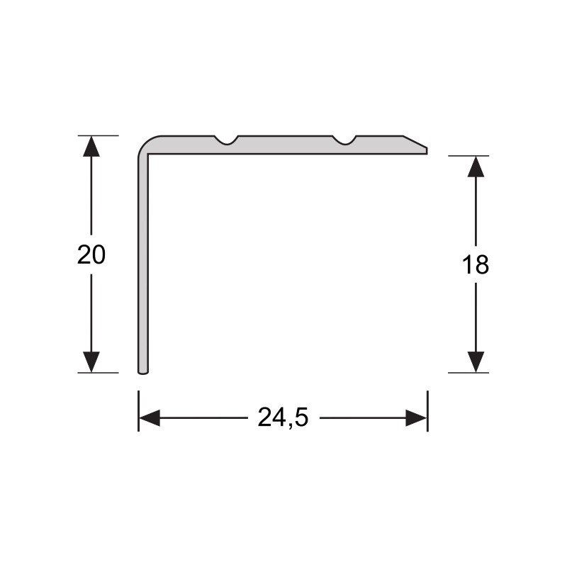 PPC - Hoeklijnprofiel zelfkl. 20 mm wit - Profiel - Afbeelding 2