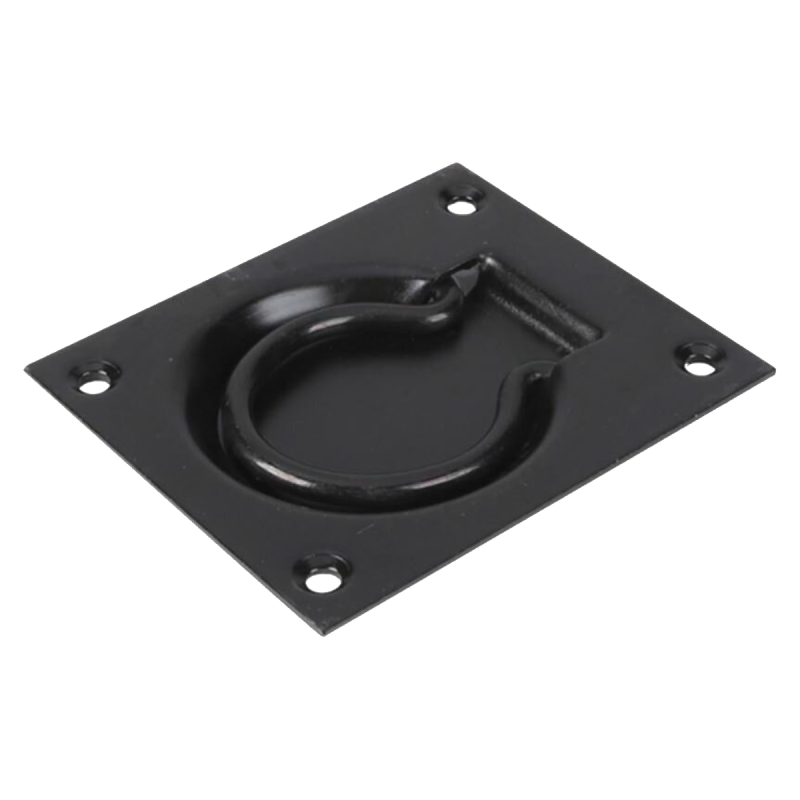 Luikring rond zwart 90 x 75 mm