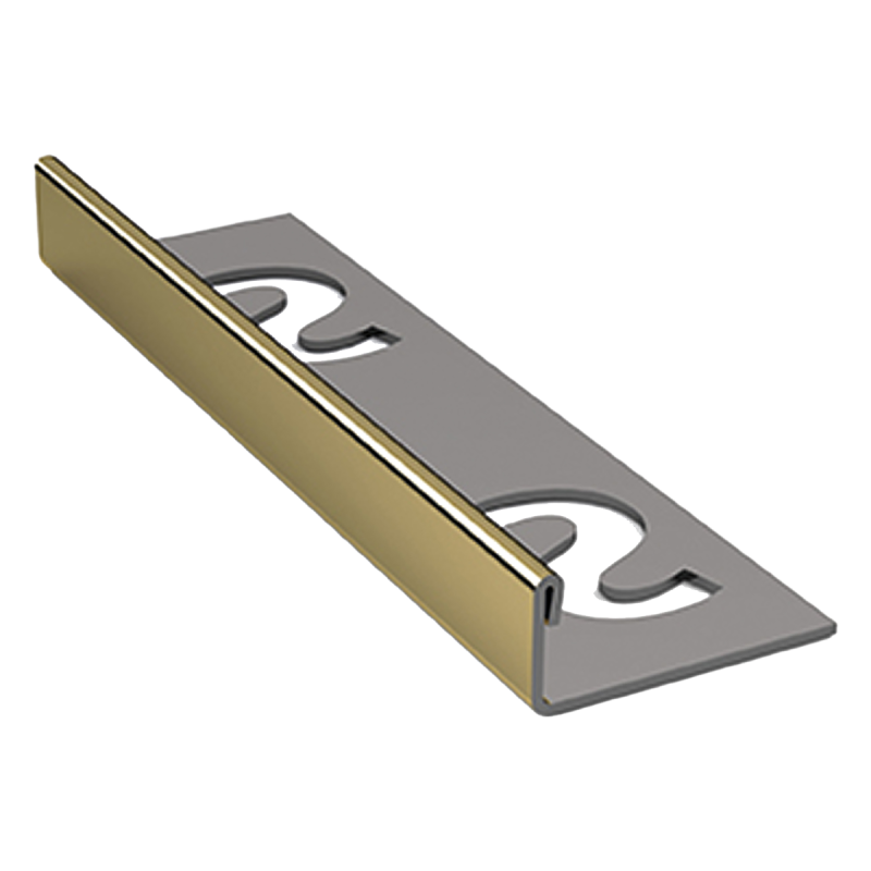 Substrat - SUBSTRAT Recht Tegelprofiel RVS Goud 11mm 250cm - Profiel