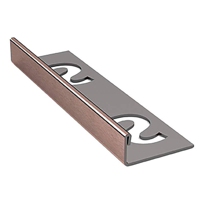 Substrat - SUBSTRAT Recht Tegelprofiel RVS Geborsteld Rose Goud 11mm - Profiel