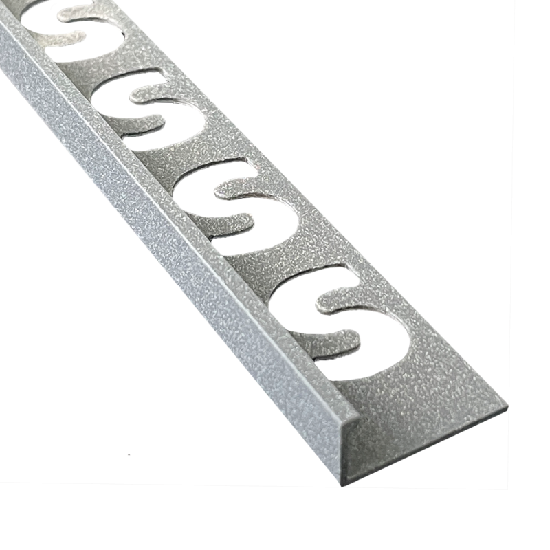 SUBSTRAT recht tegelprof alu gec grijs 9mm x 2,5M