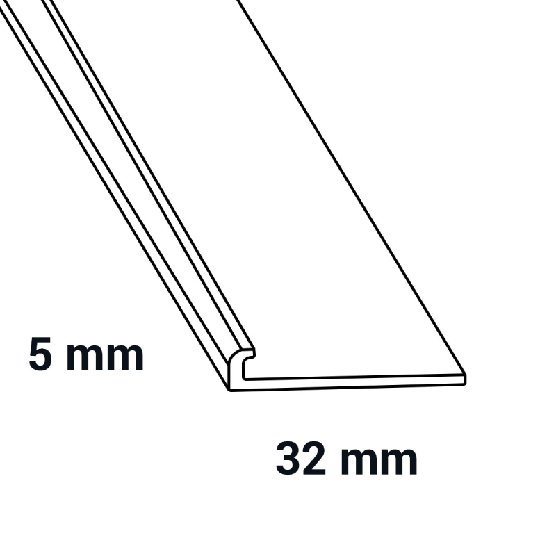 Döllken - Kunststof eindprofiel tbv PVC EL3,5 wit 1137 - Profiel - Afbeelding 3