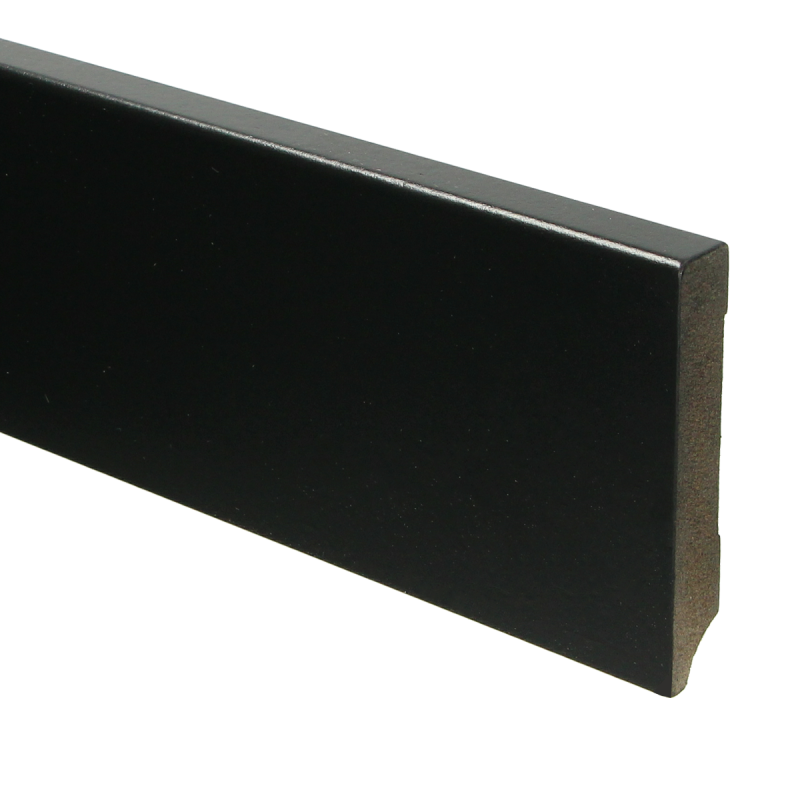 PPC - MDF Moderne plint 90x15 voorgelakt RAL 9005 - Hoge plint