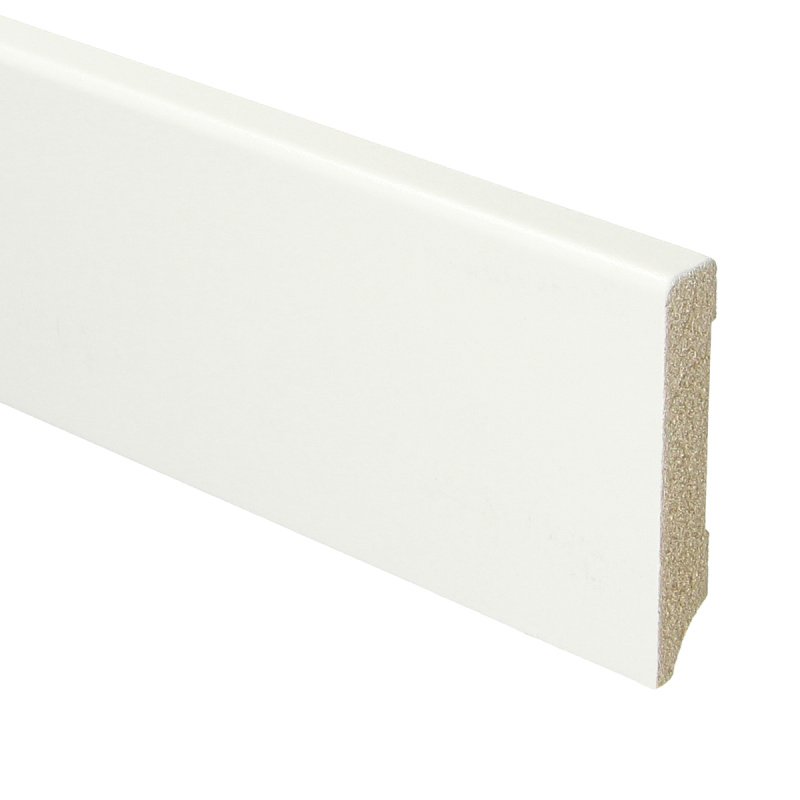 PPC - MDF Moderne plint 70x12 voorgelakt RAL 9016 - Hoge plint