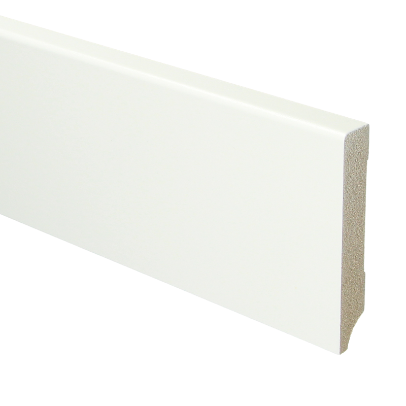 PPC - MDF Moderne plint 90x15 voorgelakt RAL 9016 - Hoge plint