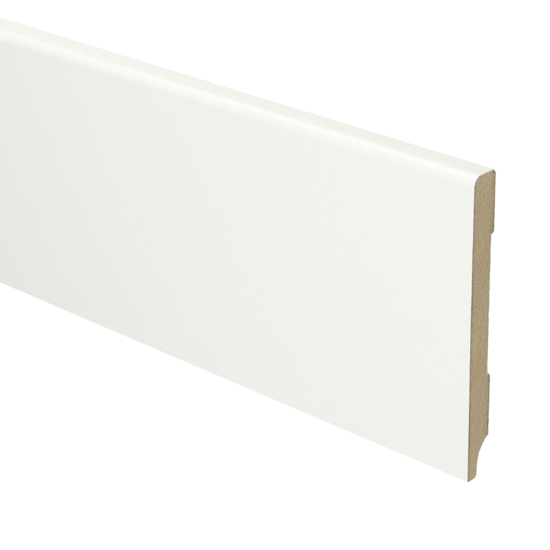 PPC - MDF Moderne plint 90x9 voorgelakt RAL 9016 - Hoge plint