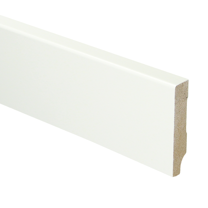 PPC - MDF Moderne plint 55x12 voorgelakt RAL 9016 - Hoge plint