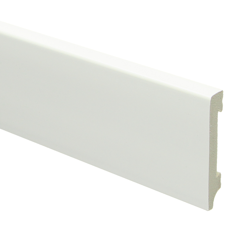 PPC - Watervaste kunststof Moderne plint 70x12 wit - Profiel