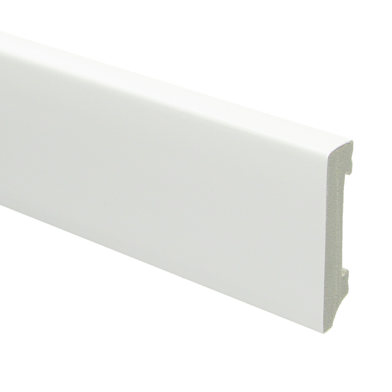 PPC - Watervaste kunststof Moderne plint 70x15 wit - Profiel