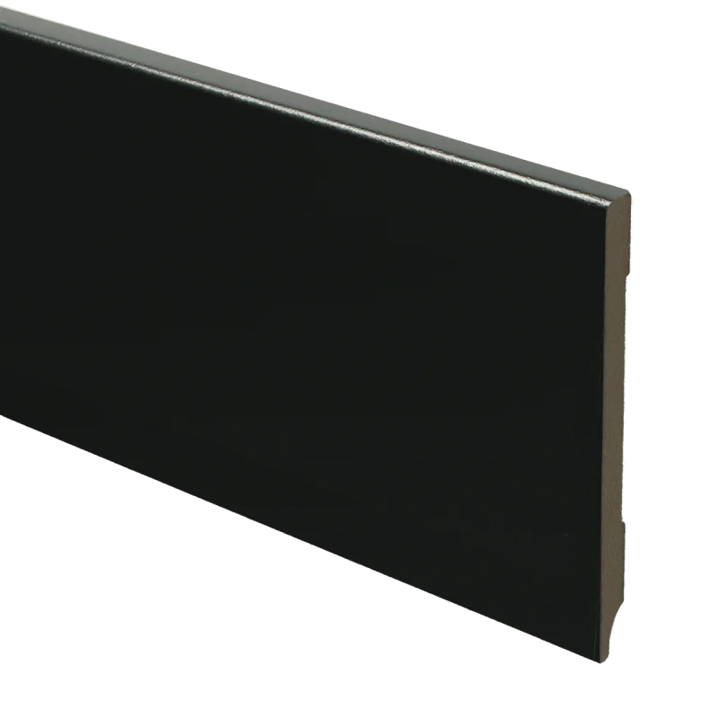 PPC - MDF Moderne plint 120x9 voorgelakt RAL 9005 - Hoge plint