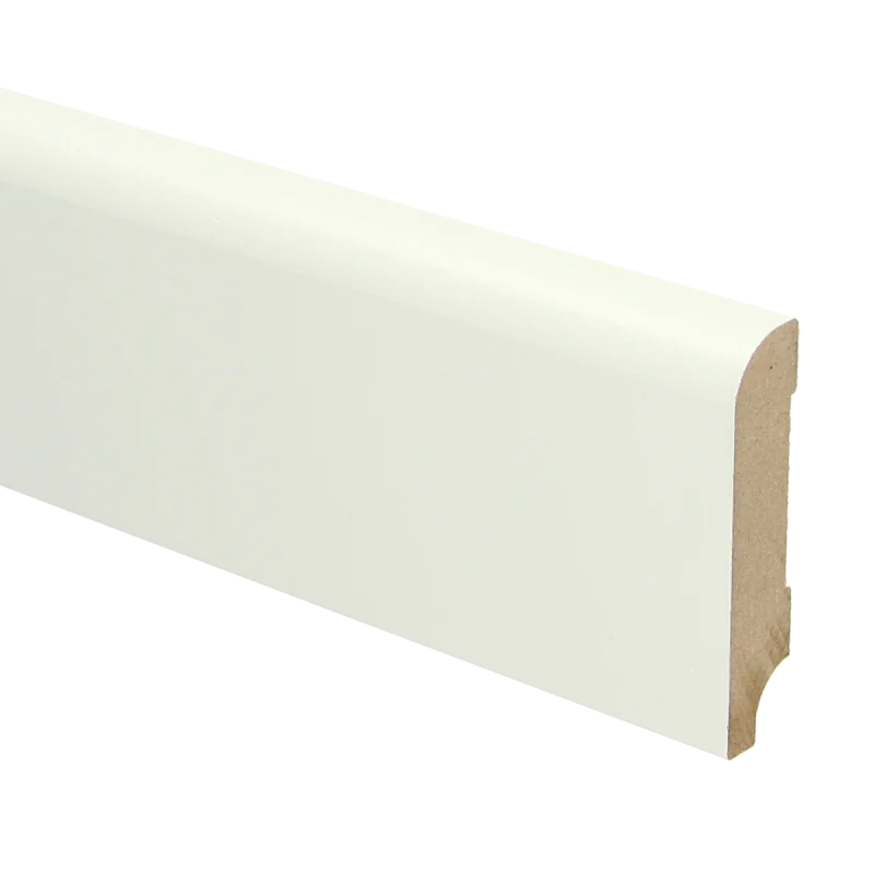 PPC - MDF Koloniale plint 70x15 wit voorgelakt RAL 9010 - Hoge plint