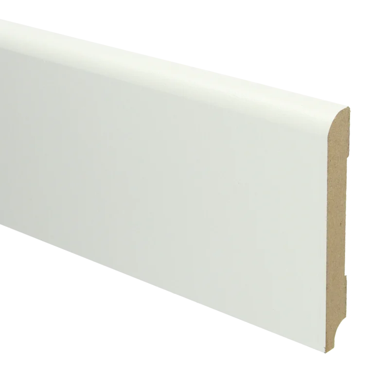 PPC - MDF Koloniale plint 120x15 wit voorgelakt RAL 9010 - Hoge plint