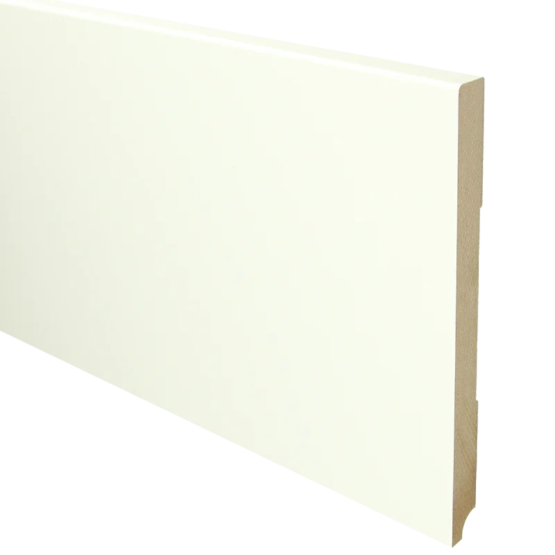 PPC - MDF Moderne plint 220x18 wit voorgelakt RAL 9010 - Hoge plint
