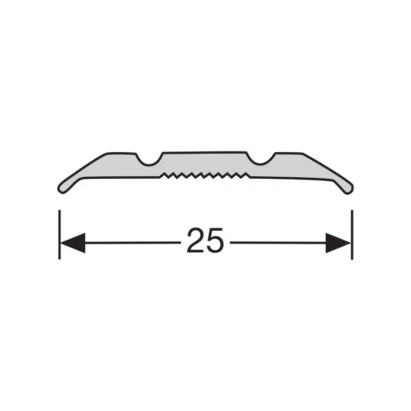 Vloer-Profielen - Dilatatieprof. zelfkl. 25 mm alu RVS - Profiel - Afbeelding 2