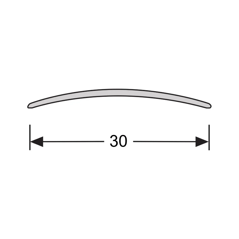 Dilatatieprof. zelfkl. 30 mm alu zilver - Afbeelding 2