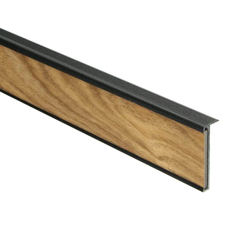 PPC - Trapneusprofiel PVC zwart 14x43mm 1,5m - Traprenovatie profiel - Afbeelding 2