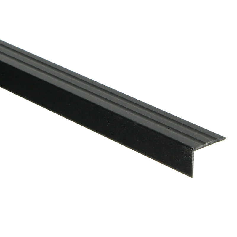 Vloer-Profielen - Hoeklijnprofiel zelfkl. 17 mm matzwart 1M - Profiel