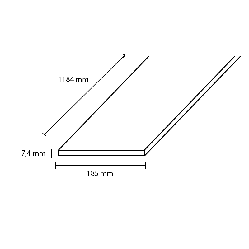 Laminaat Taxco leisteen 7,4x185x1184mm - Afbeelding 2