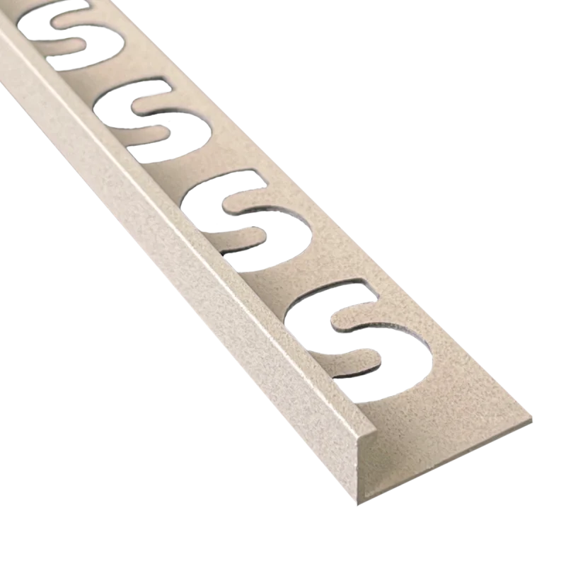 Substrat - SUBSTRAT recht tegelprof alu gec zand 9mm x 2,5M - Profiel