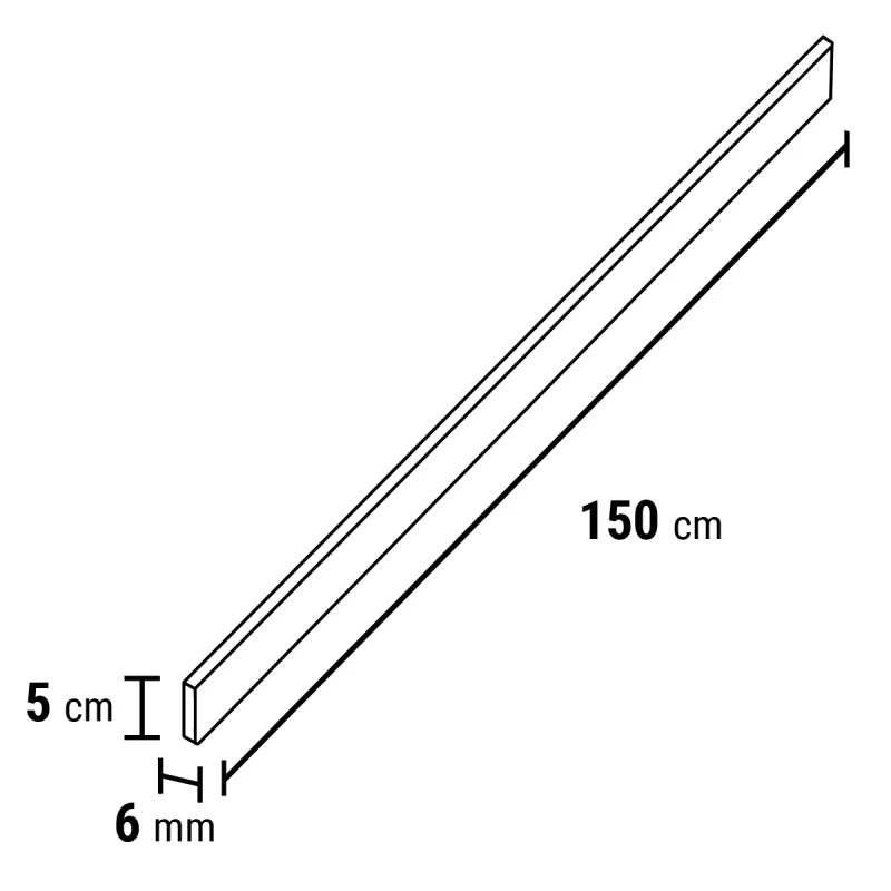 Afwerkstrook PVC gemberkoek 150x5cm - Afbeelding 2