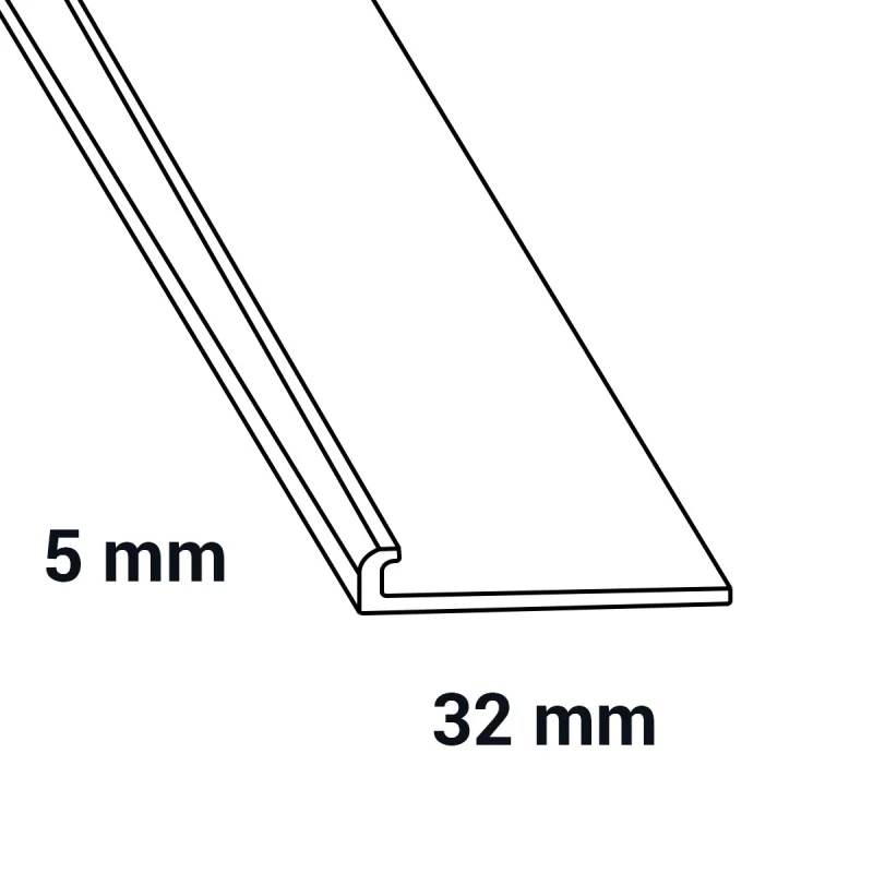 Döllken - Kunststof eindprofiel tbv PVC EL3,5 wit 1137 - Profiel - Afbeelding 3