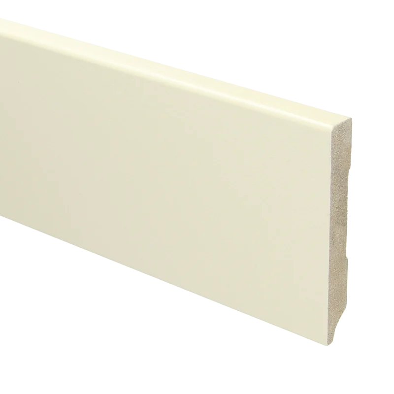 PPC - MDF Moderne plint 90x12 voorgelakt RAL 9001 - Hoge plint