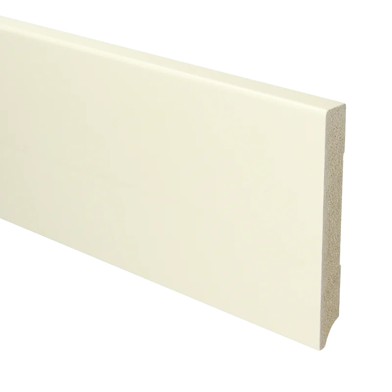 PPC - MDF Moderne plint 120x15 voorgelakt RAL 9001 - Hoge plint