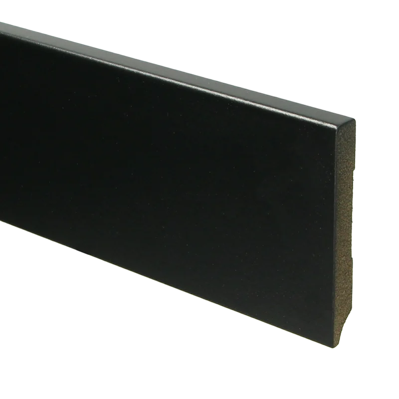 PPC - MDF Moderne plint 90x12 voorgelakt RAL 9005 - Hoge plint