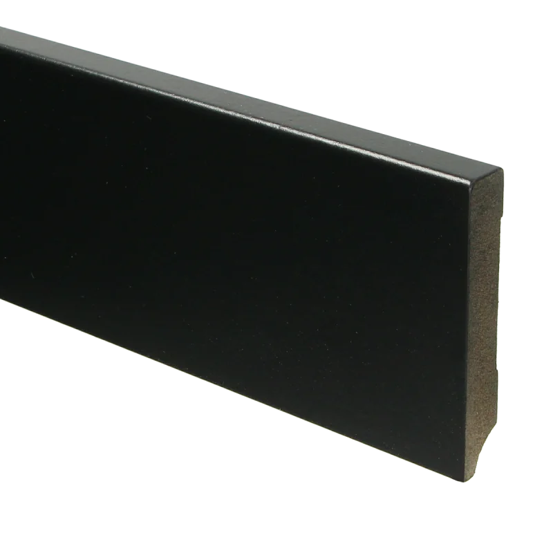 PPC - MDF Moderne plint 90x15 voorgelakt RAL 9005 - Hoge plint