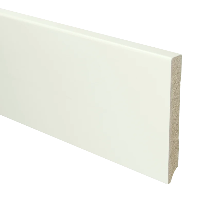 PPC - MDF Moderne plint 120x15 voorgelakt RAL 9016 - Hoge plint