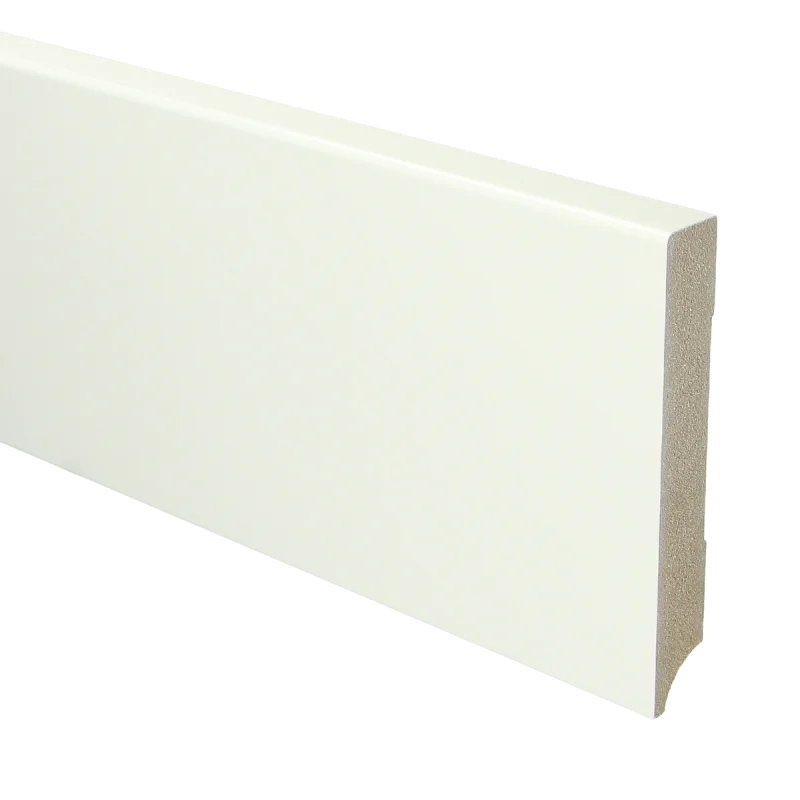 PPC - MDF Moderne plint 120x18 voorgelakt RAL 9016 - Hoge plint