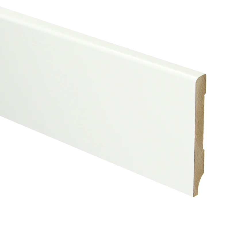 PPC - MDF Moderne plint 70x9 voorgelakt RAL 9016 - Hoge plint