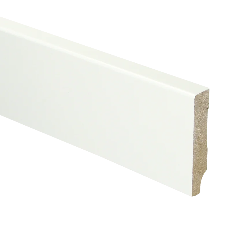 PPC - MDF Moderne plint 55x12 voorgelakt RAL 9016 - Hoge plint