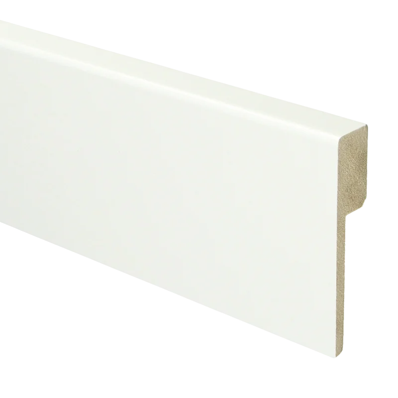 PPC - MDF Renovatieplint modern 90x18 voorgel. RAL 9016 - Profiel