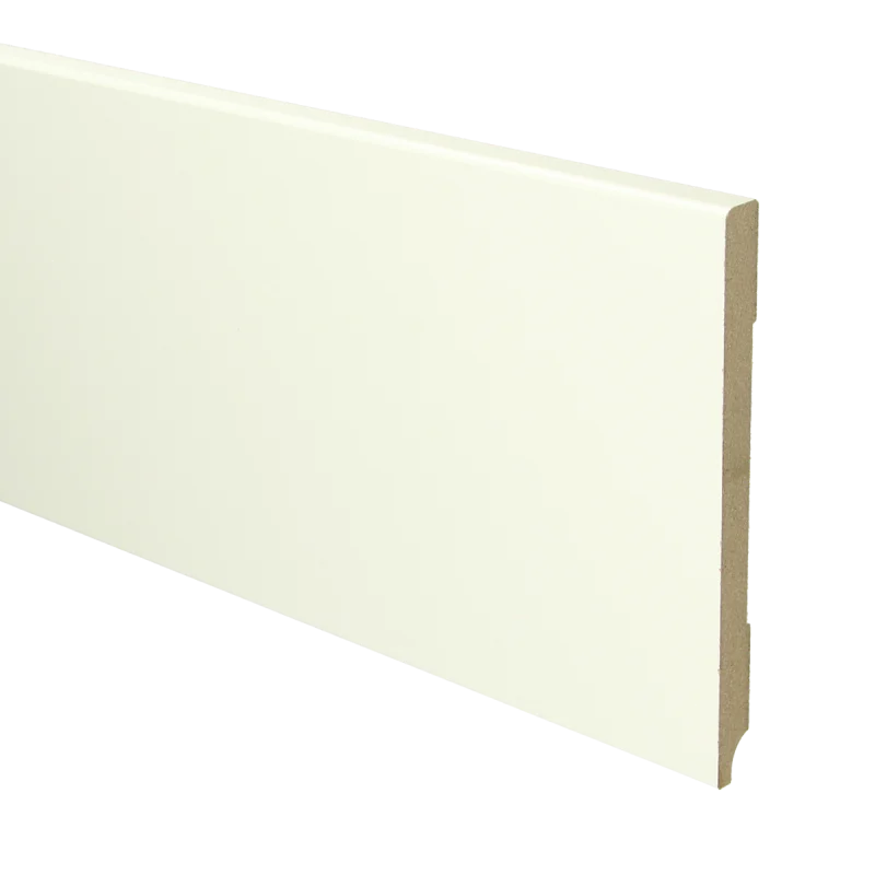 PPC - MDF Moderne plint 150x12 wit voorgelakt RAL 9010 - Hoge plint