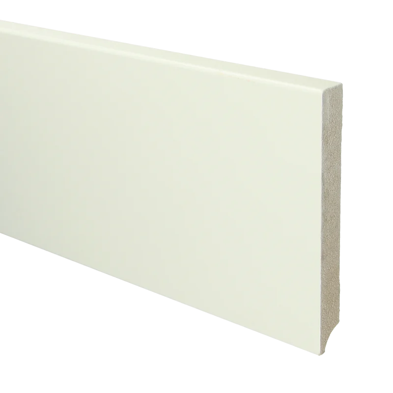 PPC - MDF Moderne plint 150x18 wit voorgelakt RAL 9010 - Hoge plint