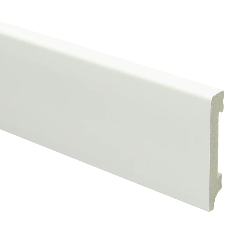 PPC - Watervaste kunststof Moderne plint 70x12 wit - Profiel