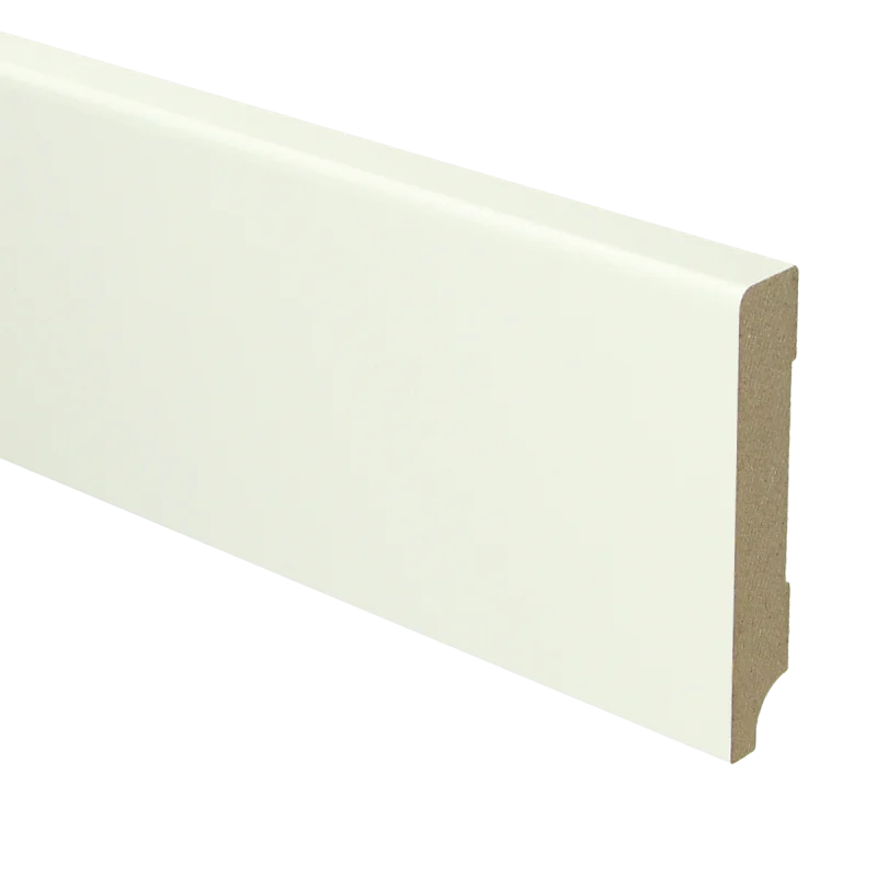MDF Moderne plint 90x15 wit voorgelakt RAL 9010
