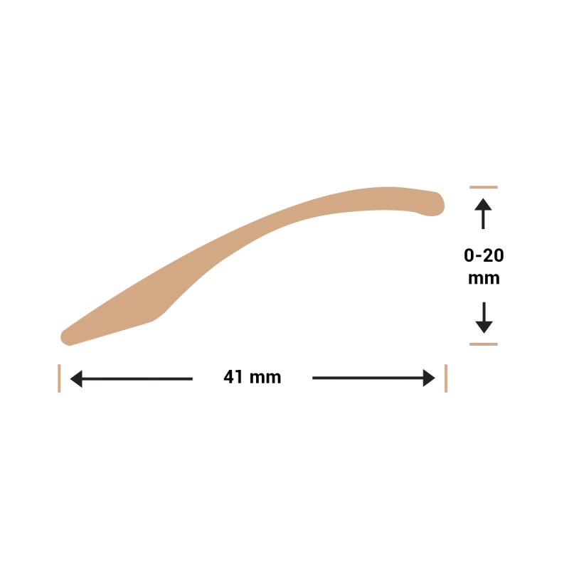 Vloer-Profielen - Overgangsprofiel zelfklevend 0-20 mm matzwart 3M - Profiel - Afbeelding 2